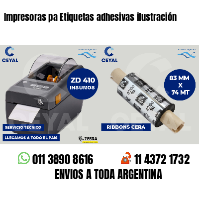 Impresoras pa Etiquetas adhesivas ilustración