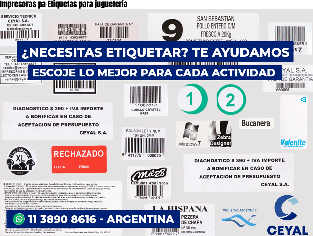 Impresoras pa Etiquetas para juguetería