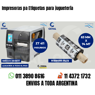Impresoras pa Etiquetas para juguetería