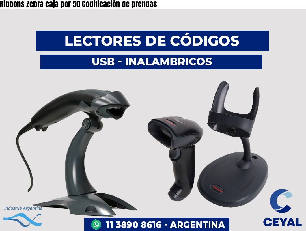 Ribbons Zebra caja por 50 Codificación de prendas
