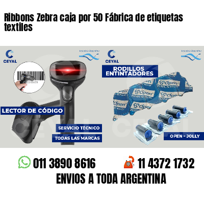 Ribbons Zebra caja por 50 Fábrica de etiquetas textiles