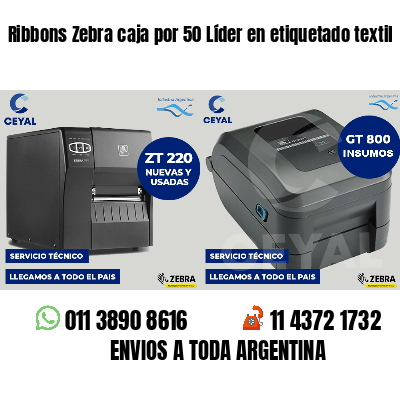 Ribbons Zebra caja por 50 Líder en etiquetado textil