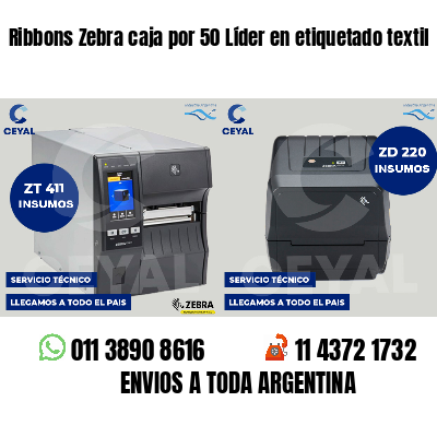 Ribbons Zebra caja por 50 Líder en etiquetado textil