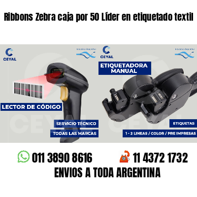 Ribbons Zebra caja por 50 Líder en etiquetado textil