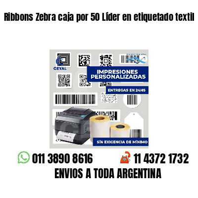Ribbons Zebra caja por 50 Líder en etiquetado textil
