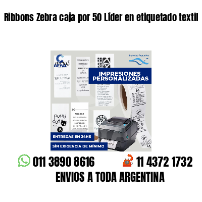 Ribbons Zebra caja por 50 Líder en etiquetado textil