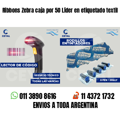 Ribbons Zebra caja por 50 Líder en etiquetado textil