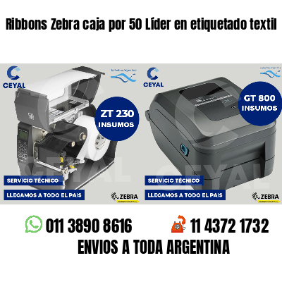 Ribbons Zebra caja por 50 Líder en etiquetado textil