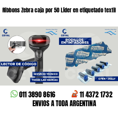 Ribbons Zebra caja por 50 Líder en etiquetado textil