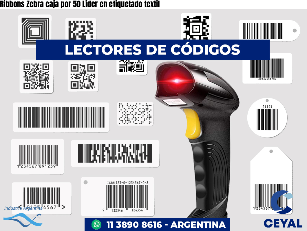 Ribbons Zebra caja por 50 Líder en etiquetado textil