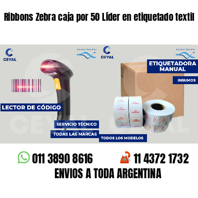 Ribbons Zebra caja por 50 Líder en etiquetado textil
