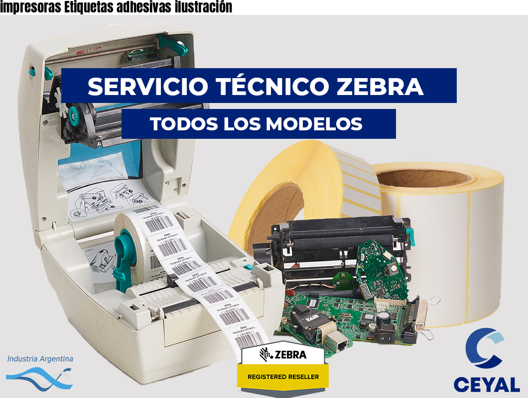 impresoras Etiquetas adhesivas ilustración