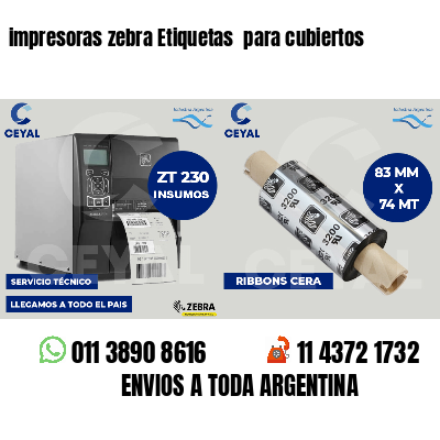 impresoras zebra Etiquetas para cubiertos