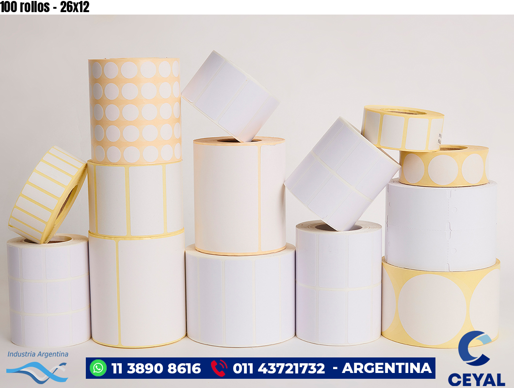 100 rollos - 26x12