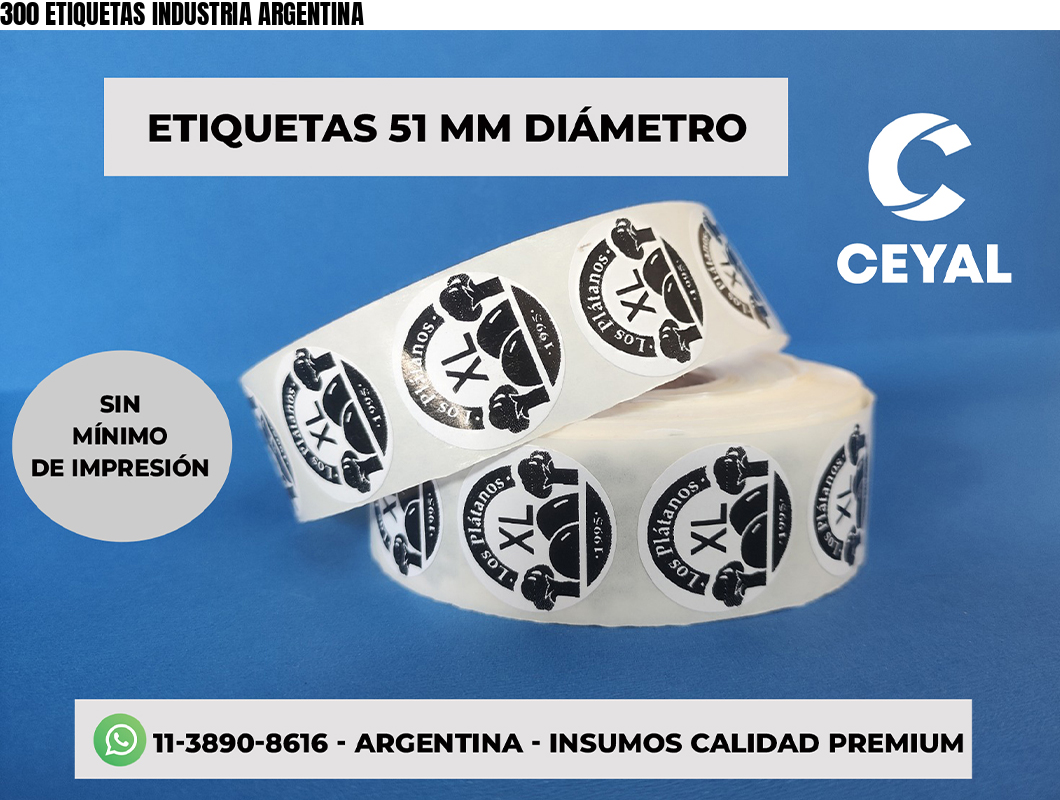 300 ETIQUETAS INDUSTRIA ARGENTINA