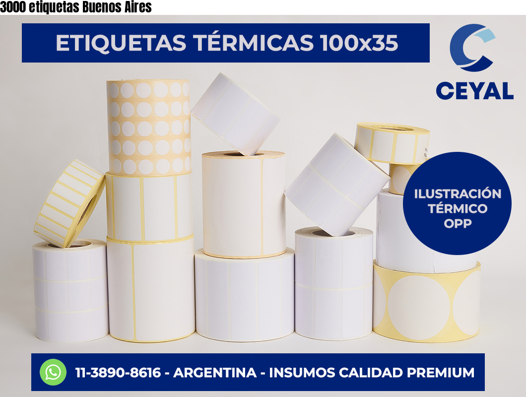3000 etiquetas Buenos Aires