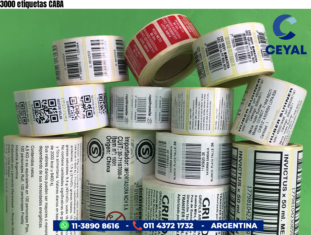 3000 etiquetas CABA