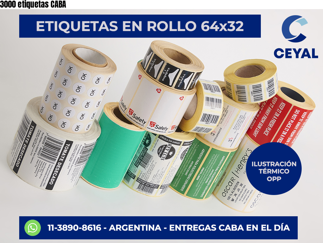 3000 etiquetas CABA