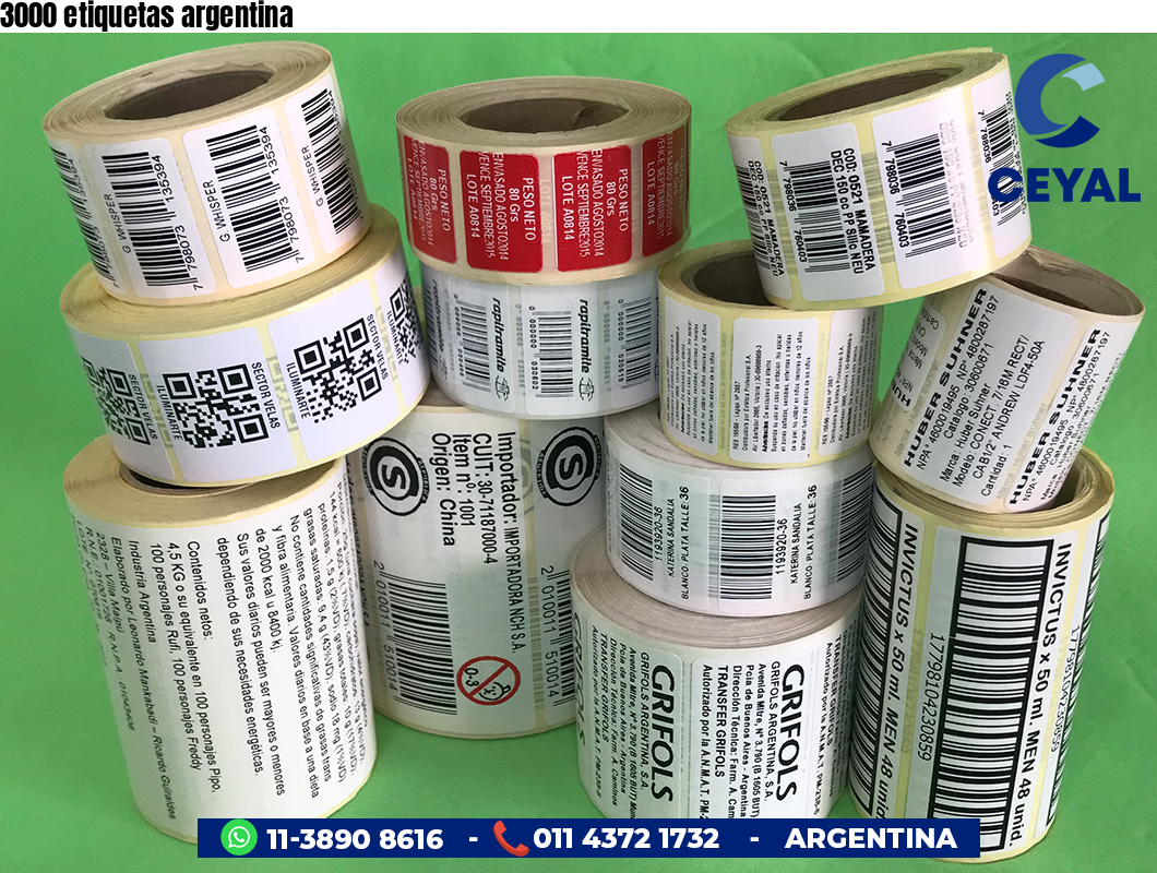 3000 etiquetas argentina
