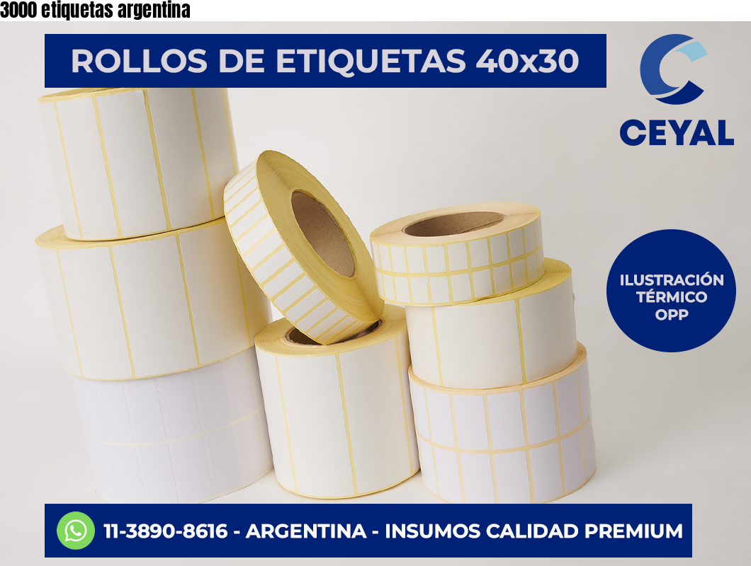 3000 etiquetas argentina