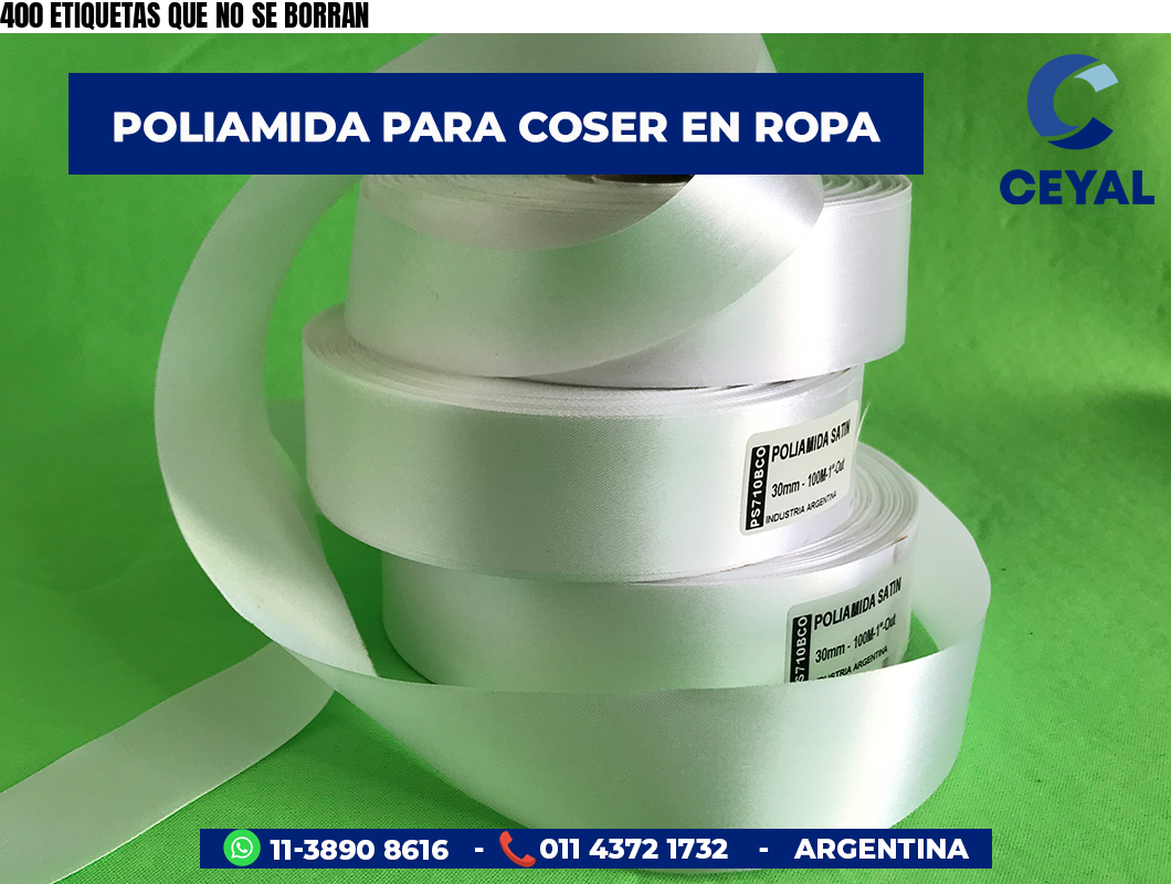 400 ETIQUETAS QUE NO SE BORRAN