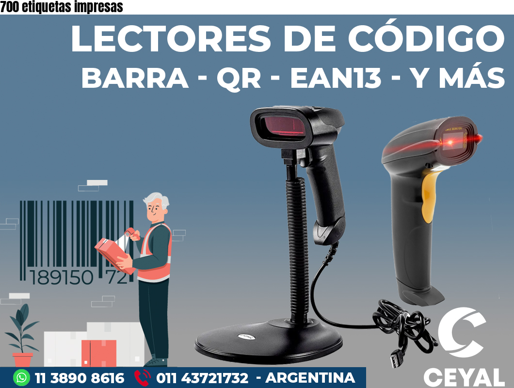 700 etiquetas impresas
