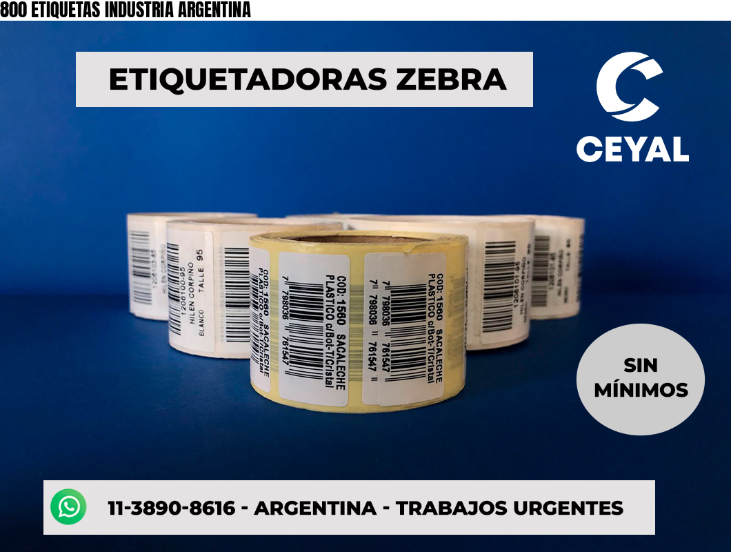 800 ETIQUETAS INDUSTRIA ARGENTINA