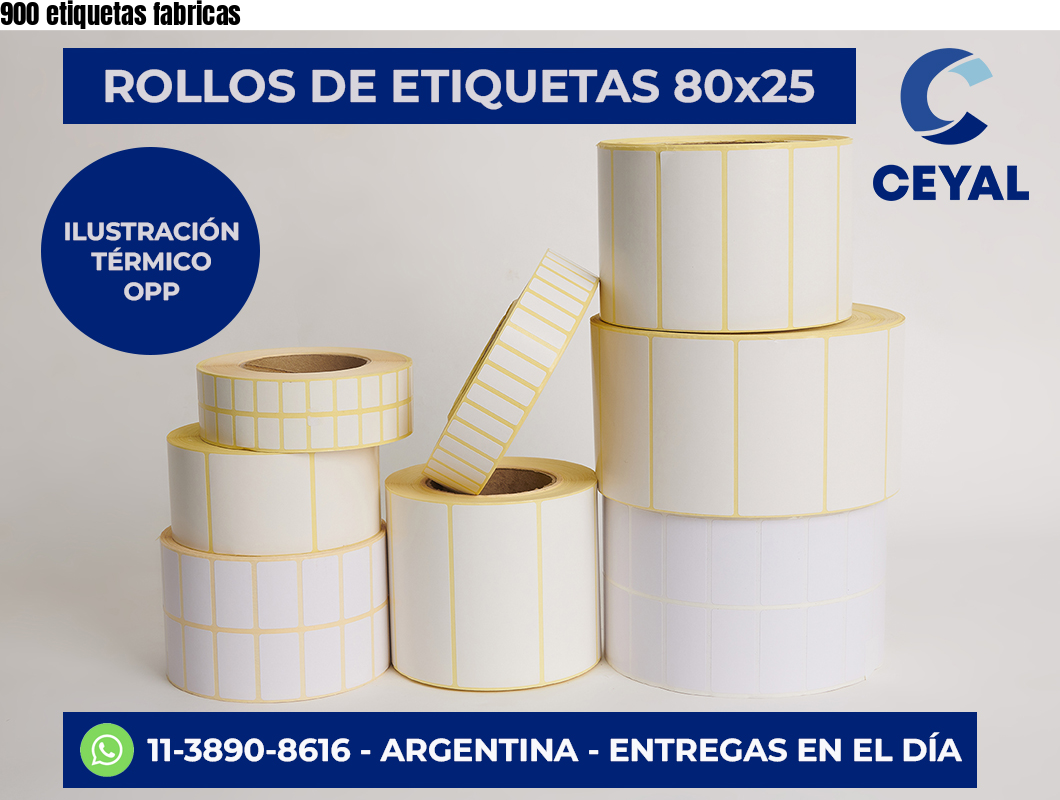 900 etiquetas fabricas