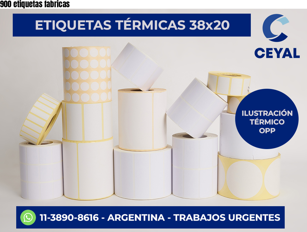 900 etiquetas fabricas