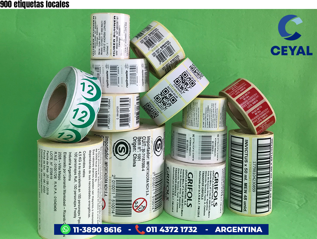 900 etiquetas locales