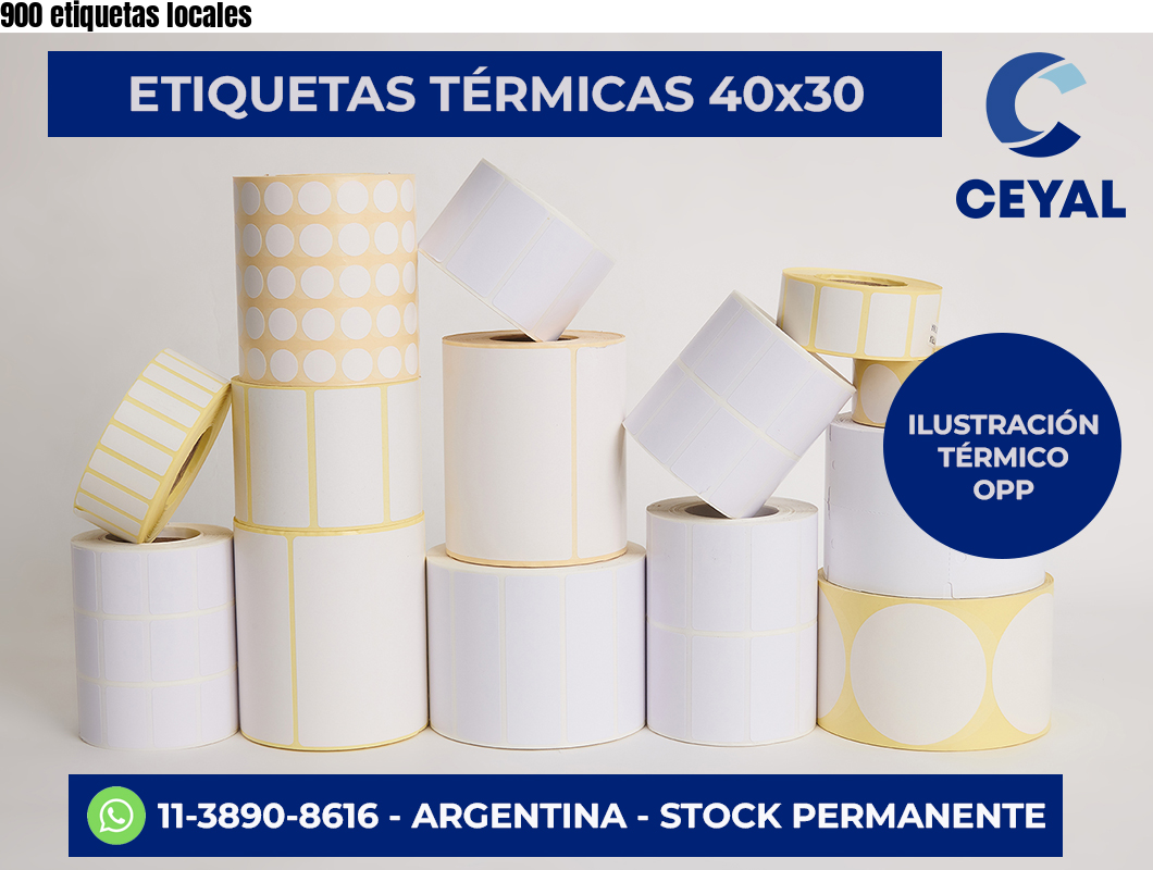 900 etiquetas locales