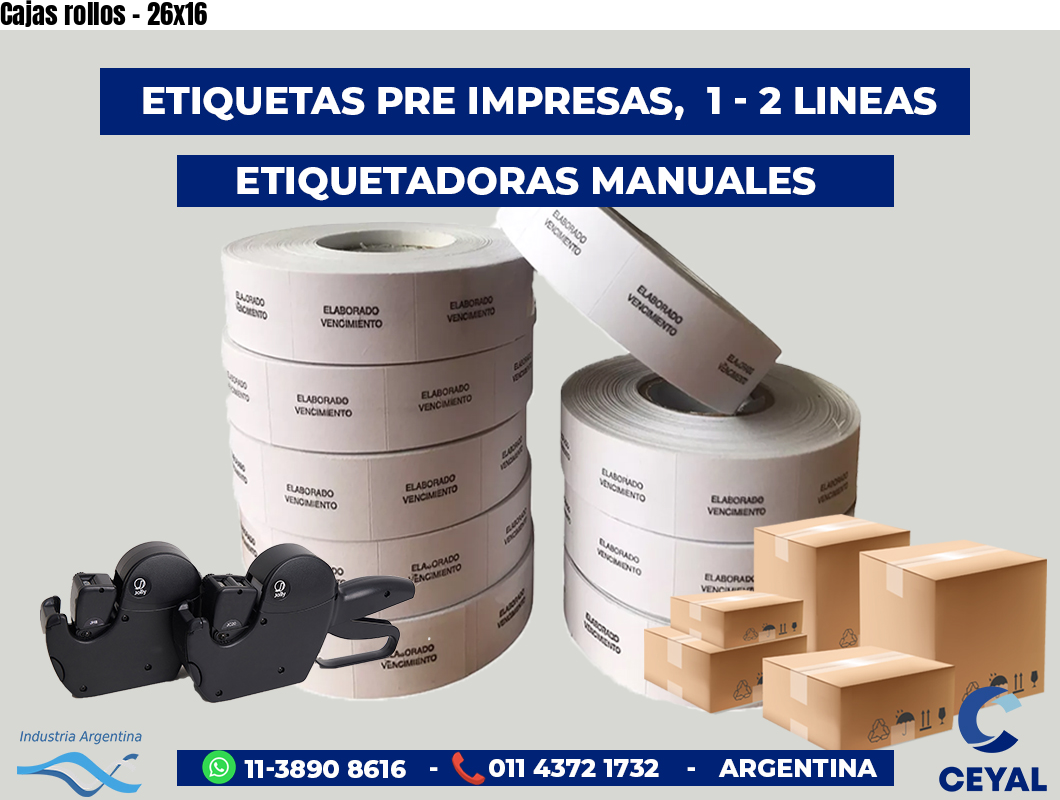 Cajas rollos - 26x16