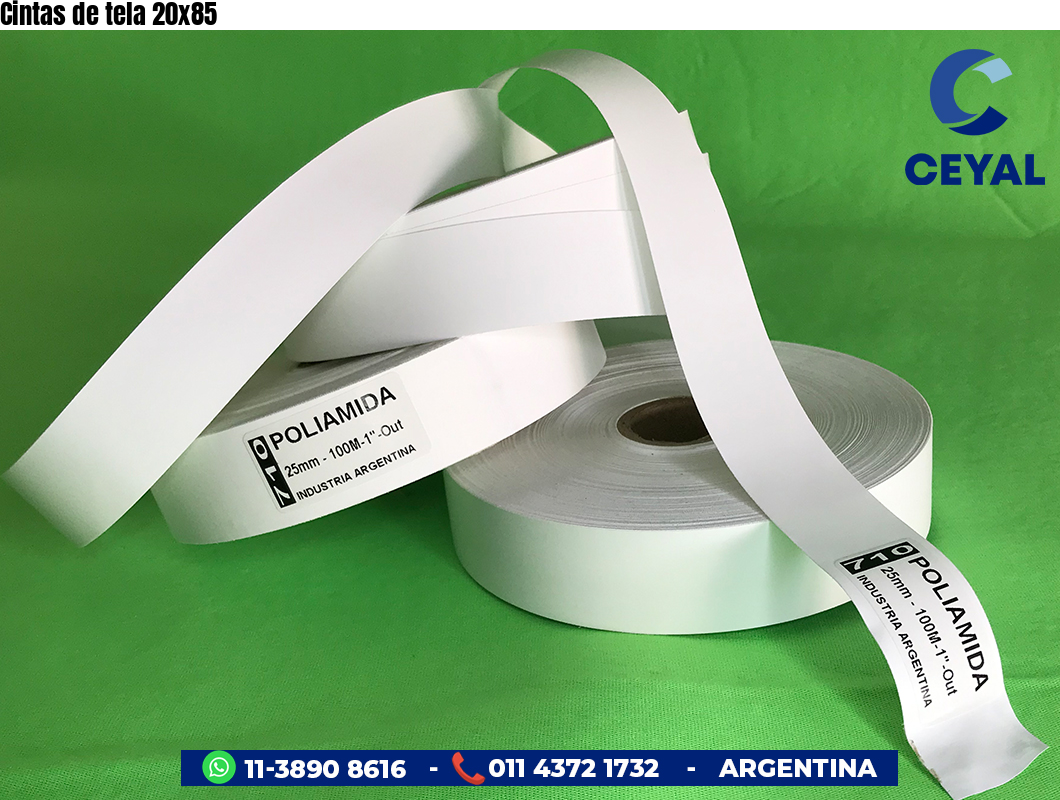Cintas de tela 20x85