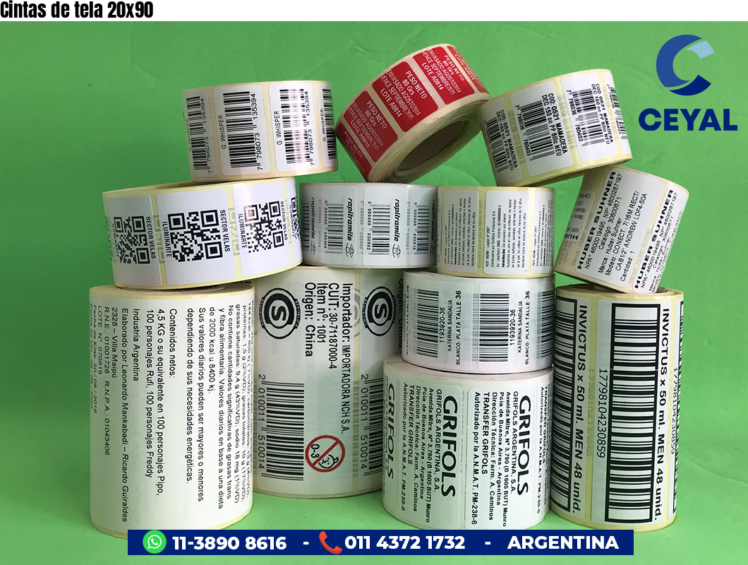 Cintas de tela 20x90