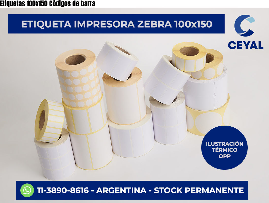 Etiquetas 100×150 Códigos de barra