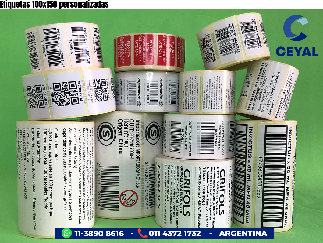 Etiquetas 100x150 personalizadas