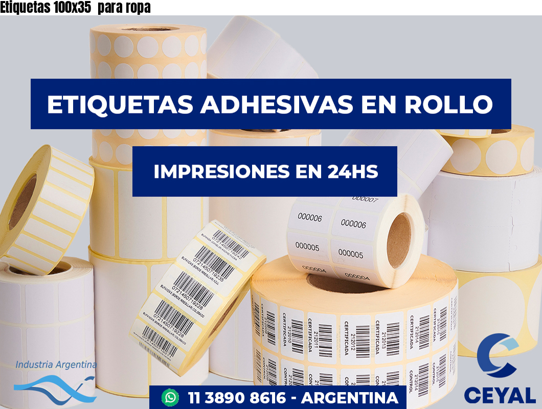 Etiquetas 100x35 para ropa