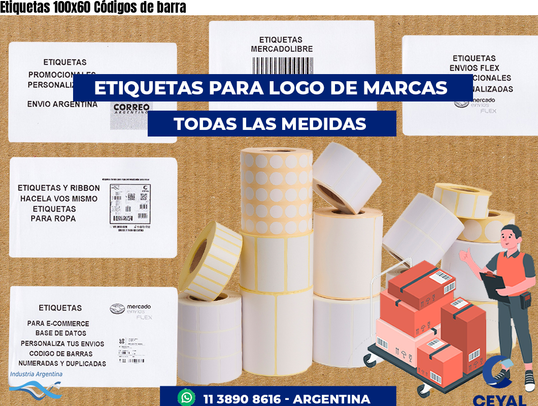 Etiquetas 100x60 Códigos de barra