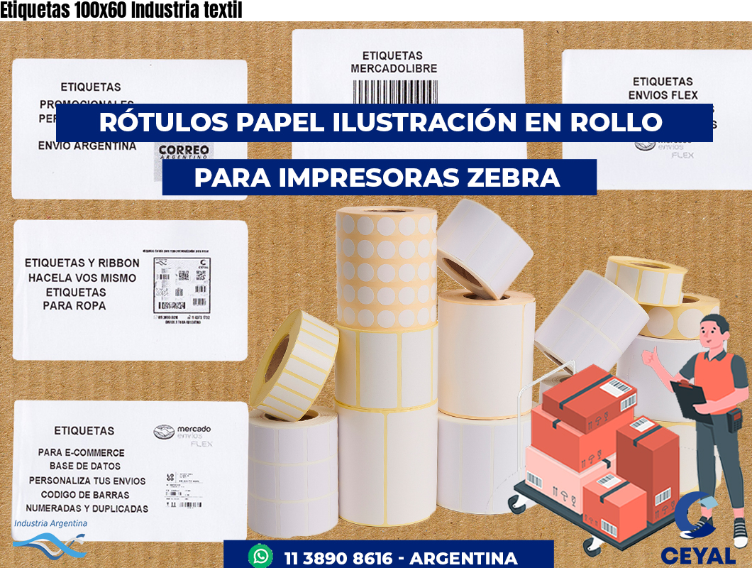 Etiquetas 100x60 Industria textil
