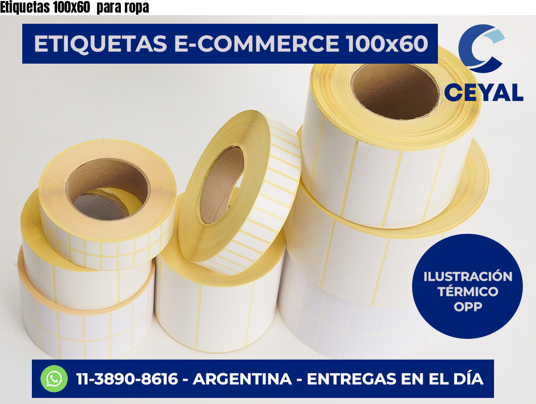 Etiquetas 100×60  para ropa