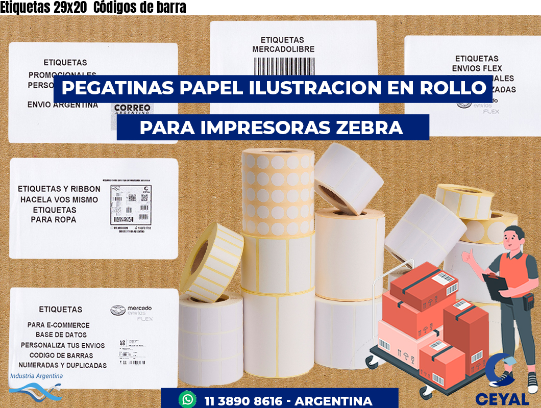 Etiquetas 29x20 Códigos de barra