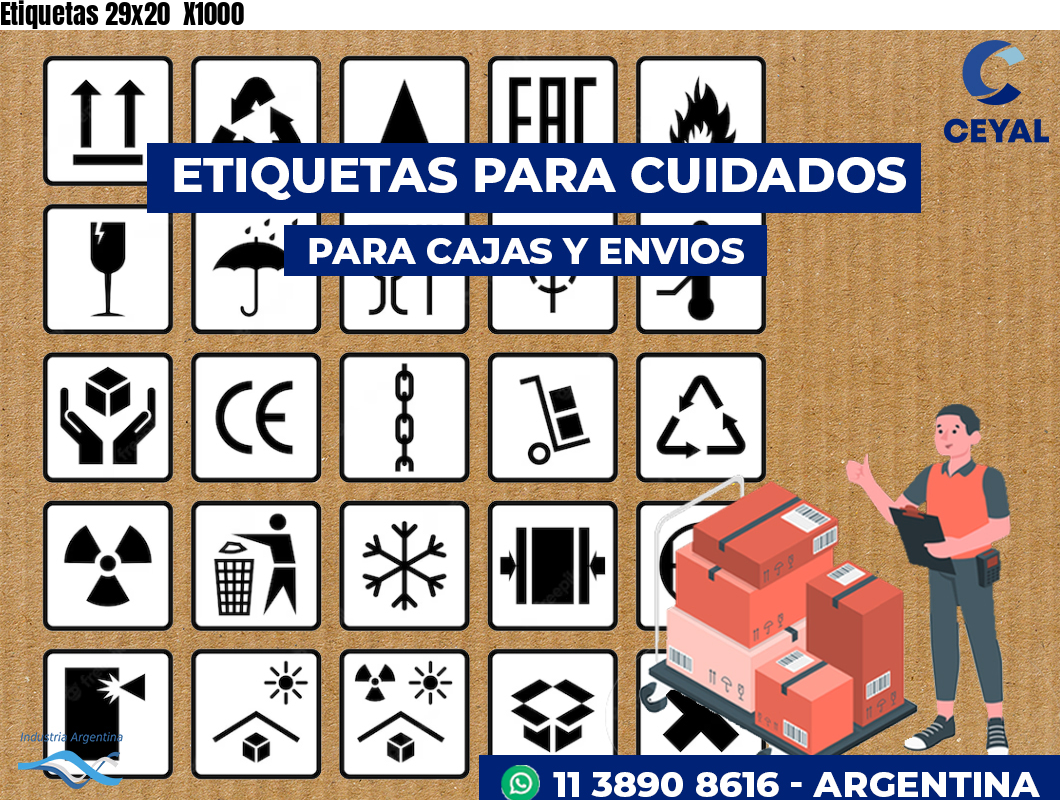 Etiquetas 29x20 X1000