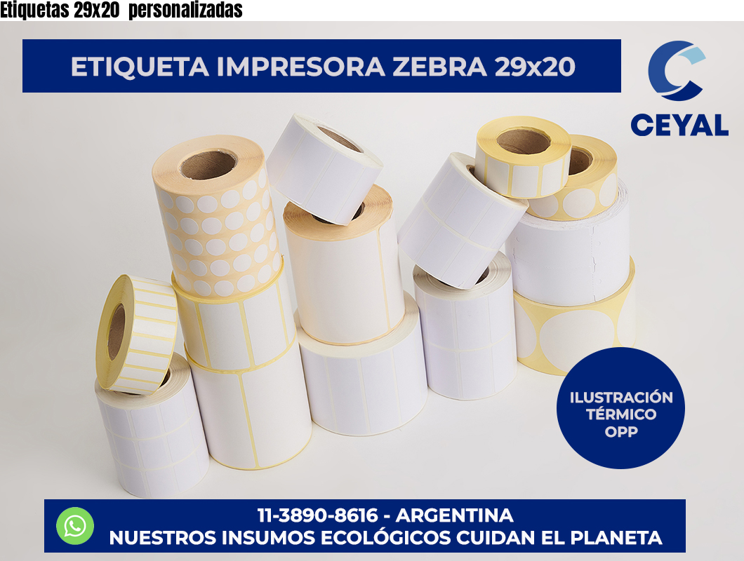 Etiquetas 29×20  personalizadas