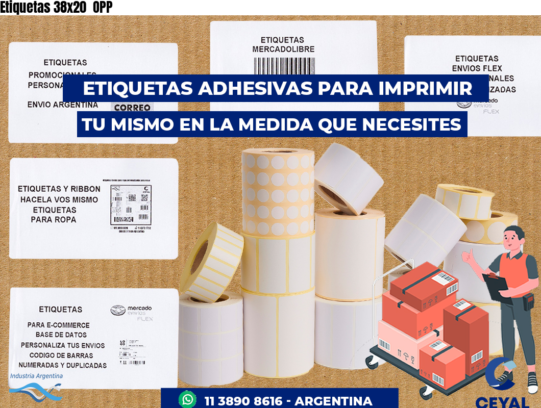 Etiquetas 38x20  OPP