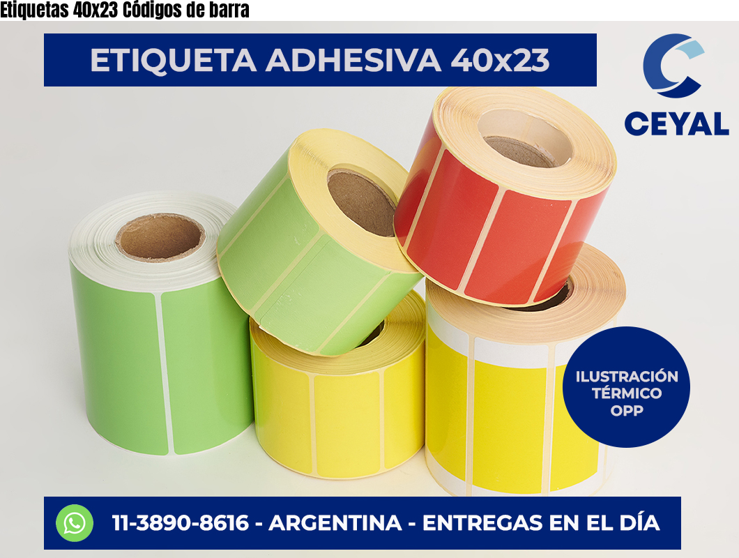 Etiquetas 40×23 Códigos de barra