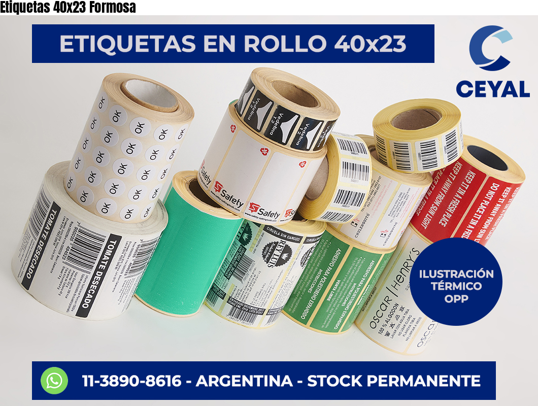 Etiquetas 40x23 Formosa