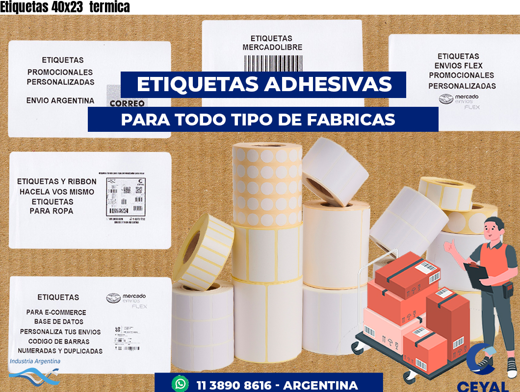 Etiquetas 40x23 termica