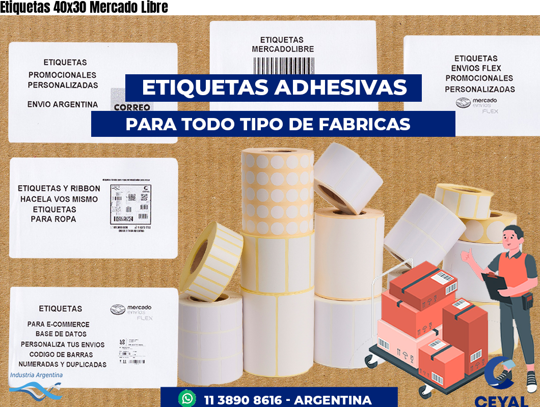 Etiquetas 40x30 Mercado Libre