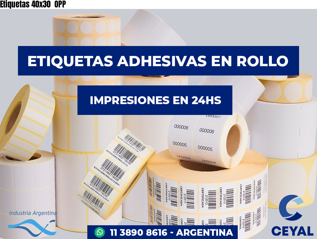 Etiquetas 40x30 OPP