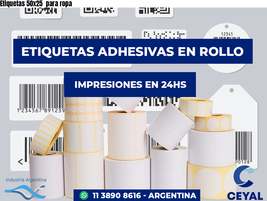 Etiquetas 50x25 para ropa